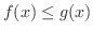 $f(x) \leq g(x)$