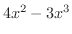 $4x^2 - 3x^3$