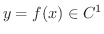 $y = f(x) \in C^{1}$