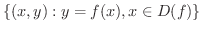 $\{(x,y) : y = f(x), x \in D(f) \}$