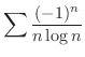$\displaystyle{\sum \frac{(-1)^{n}}{n\log{n}}}$