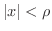 $\vert x\vert < \rho$