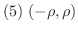 $(5)\ (-\rho,\rho)$