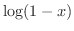 $\displaystyle{\log(1-x)}$