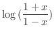 $\displaystyle{\log{(\frac{1+x}{1-x})}}$