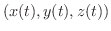 $(x(t),y(t),z(t))$