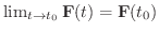 $\lim_{t \rightarrow t_{0}}{\bf F}(t) = {\bf F}(t_{0})$
