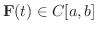 ${\bf F}(t) \in C[a,b]$