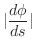 $\displaystyle{\vert\frac{d\phi}{ds}\vert}$