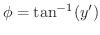 $\displaystyle \phi = \tan^{-1}(y^{\prime}) $