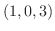 $(1,0,3)$