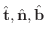$\hat{\bf t}, \hat{\bf n}, \hat{\bf b}$