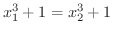 $\displaystyle x_{1}^3 + 1 = x_{2}^3 + 1$
