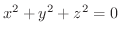 $x^{2} + y^{2} + z^{2} = 0$