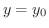 $y = y_{0}$