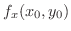 $f_{x}(x_{0},y_{0})$