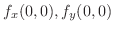 $f_{x}(0,0), f_{y}(0,0)$