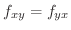 $f_{xy} = f_{yx}$