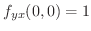 $f_{yx}(0,0) = 1$