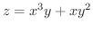 $\displaystyle{z = x^3 y + x y^2}$