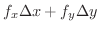 $f_{x}\Delta x + f_{y}\Delta y$