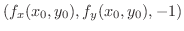 $(f_{x}(x_{0},y_{0}), f_{y}(x_{0},y_{0}), -1)$