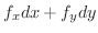$\displaystyle f_{x}dx + f_{y}dy$