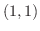 $(1,1)$
