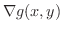 $\nabla g(x,y)$