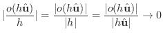 $\displaystyle \vert\frac{o(h\hat{\bf u})}{h}\vert = \frac{\vert o(h\hat{\bf u})...
...rt} = \frac{\vert o(h\hat{\bf u})\vert}{\vert h\hat{\bf u}\vert} \rightarrow 0 $