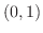 $(0,1)$
