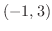 $(-1,3)$