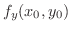 $f_{y}(x_{0},y_{0})$