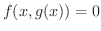 $f(x,g(x)) = 0$