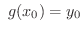 $\displaystyle \ g(x_{0}) = y_{0}$