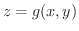 $z = g(x,y)$