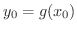 $y_{0} = g(x_{0})$