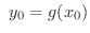 $\displaystyle \ y_{0} = g(x_{0})$