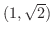 $(1,\sqrt{2})$