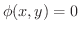 $\phi(x,y) = 0$