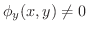 $\phi_{y}(x,y) \neq 0$