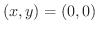 $(x,y) = (0,0)$