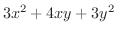$3x^2 + 4xy + 3y^2$