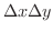 $\Delta x \Delta y$