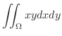 $\displaystyle \iint_{\Omega}xydxdy$