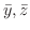 $\bar y,\bar z$