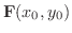 ${\bf F}(x_{0},y_{0})$