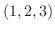 $(1,2,3)$