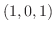 $(1,0,1)$