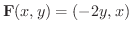 ${\bf F}(x,y) = (-2y,x)$